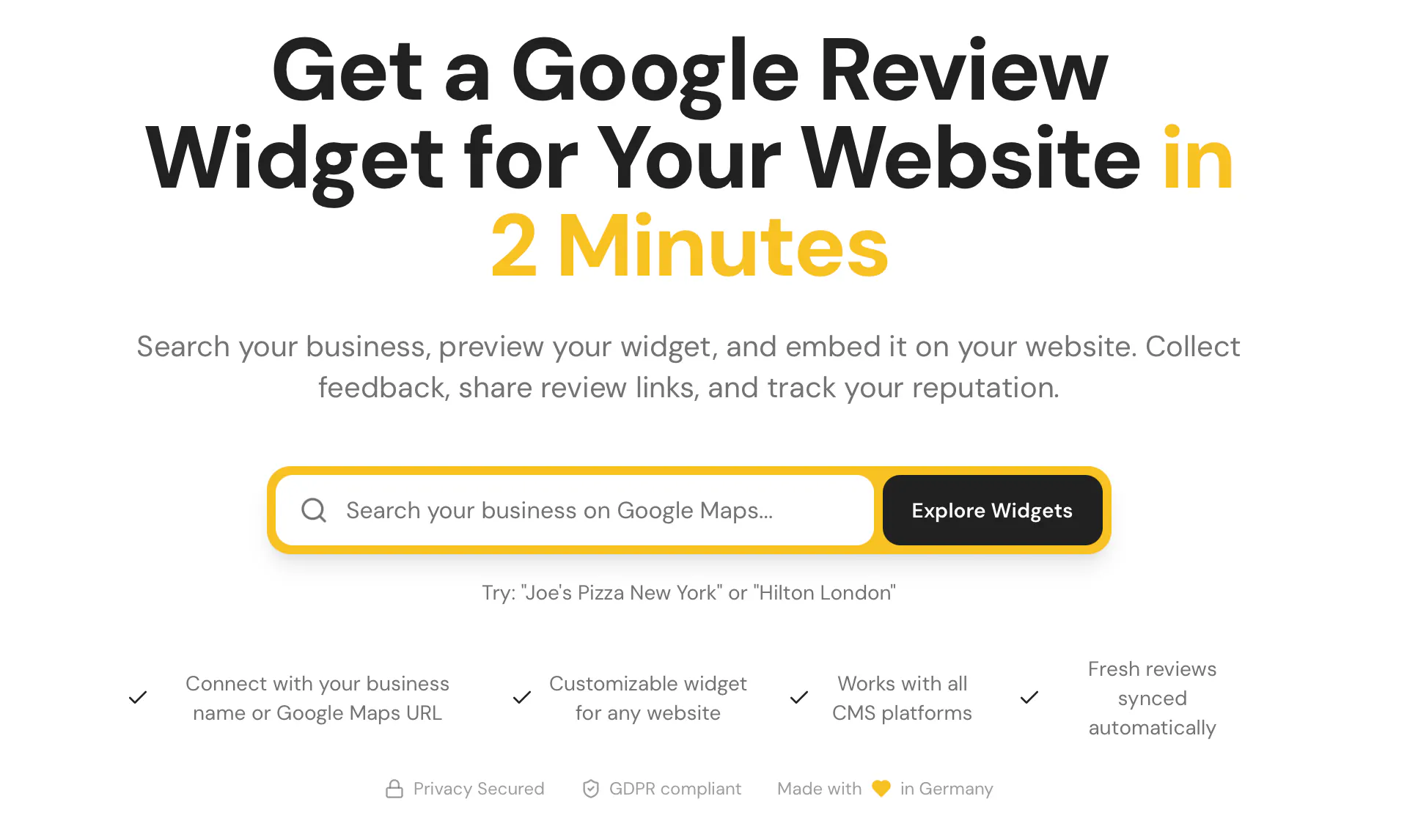 Get Review Widget のプロダクトバナー