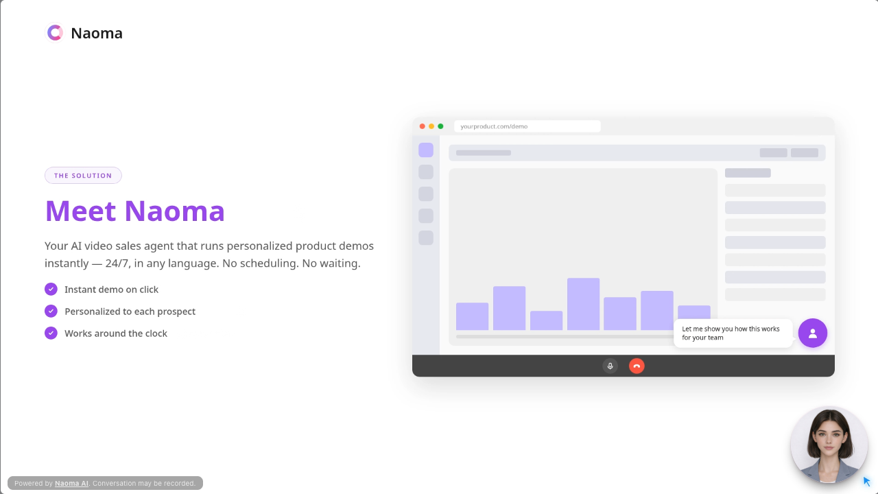 Naoma AI Demo Agent gallery image