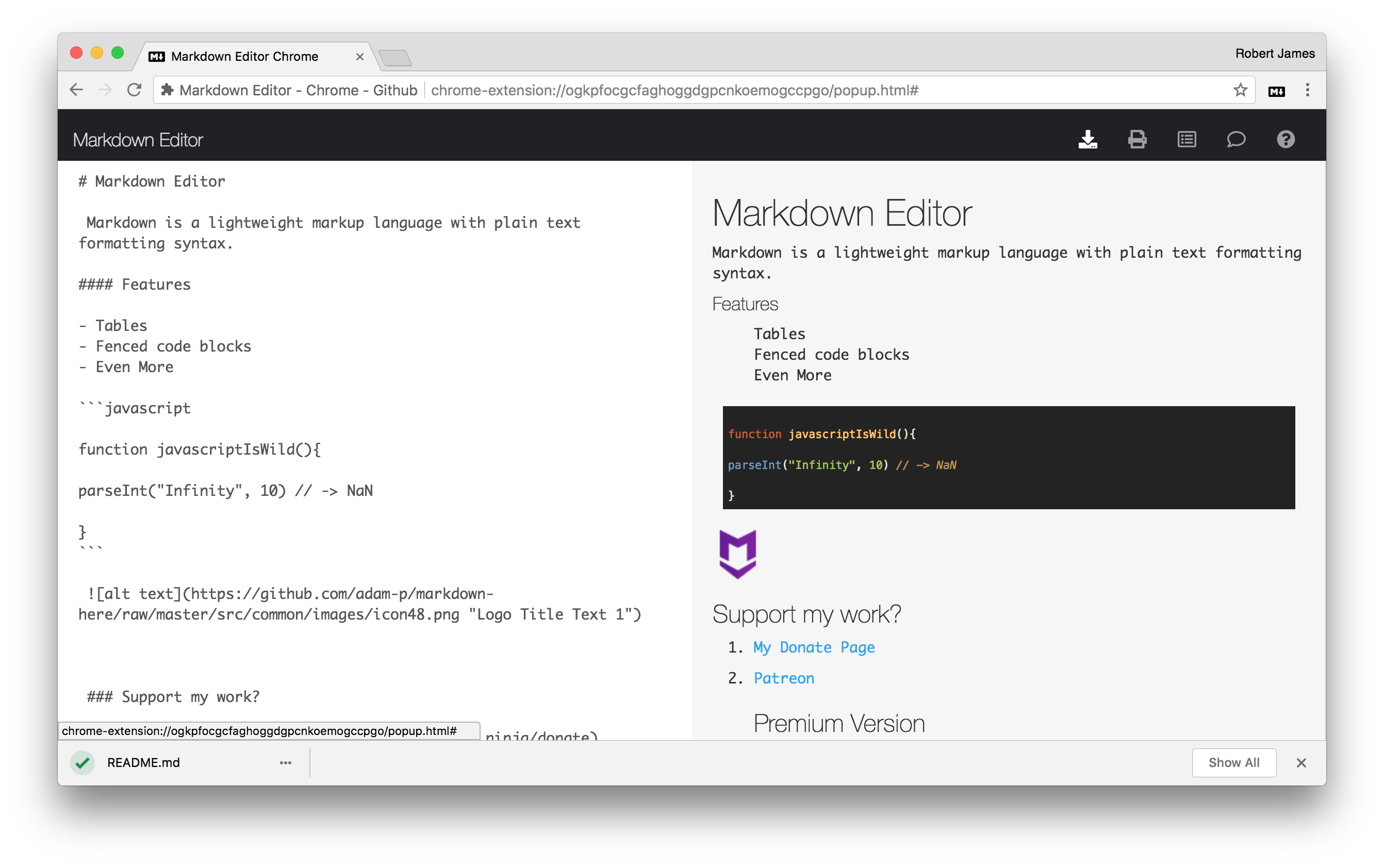 Github Markdown Editor gallery image