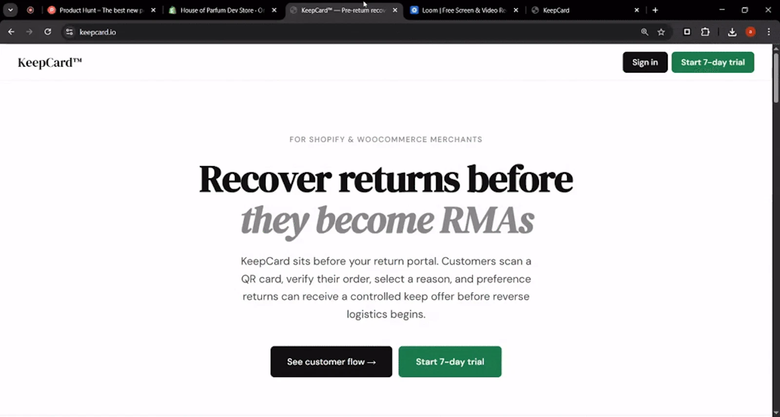 KeepCard screenshot 1 (video preview)