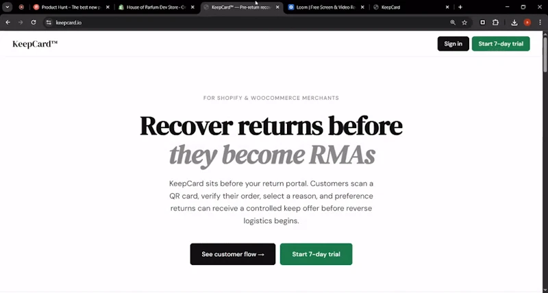 KeepCard screenshot 1 (video preview)