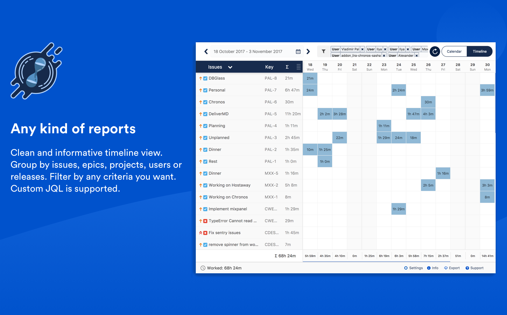 Chronos: JIRA Timetracking System gallery image