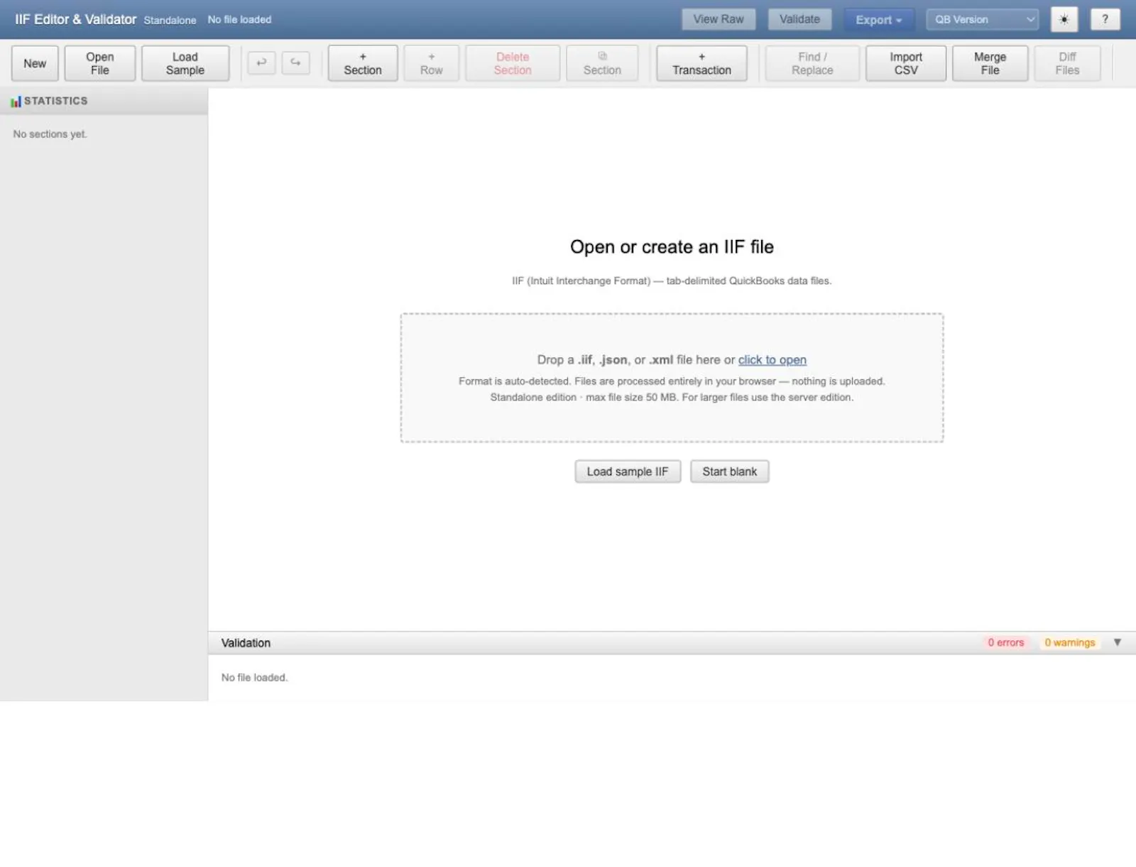 IIF Editor screenshot 3