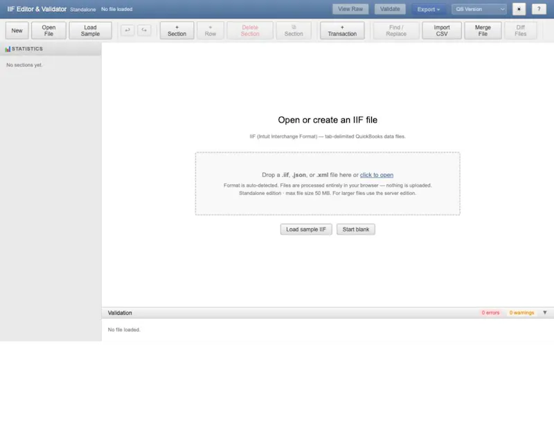 IIF Editor screenshot 3