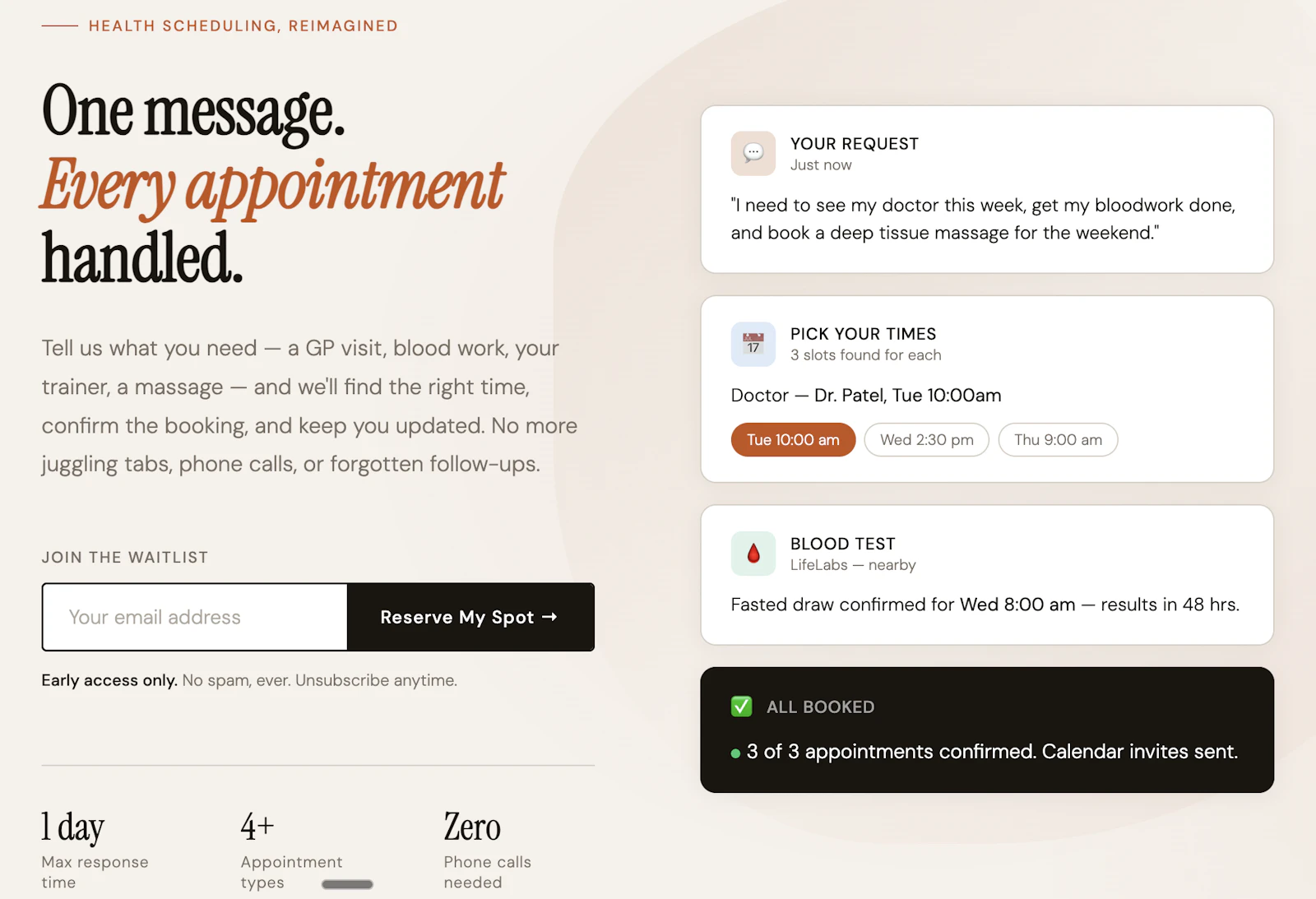 Health Scheduling, Reimagined screenshot 1