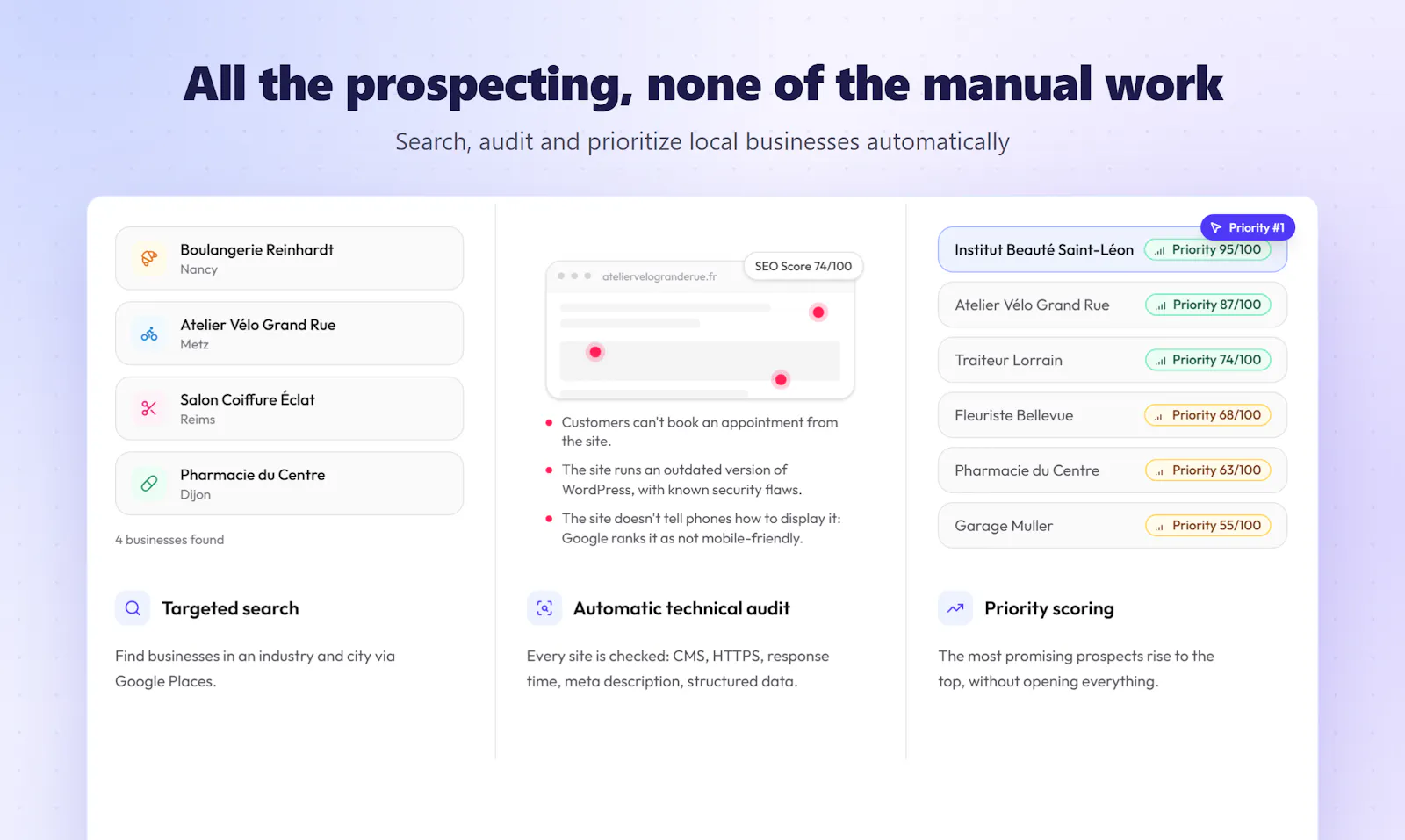 SpotBiz — Prospecting for web agencies screenshot 2