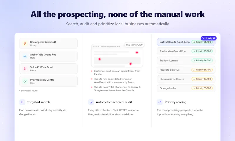 SpotBiz — Prospecting for web agencies screenshot 2