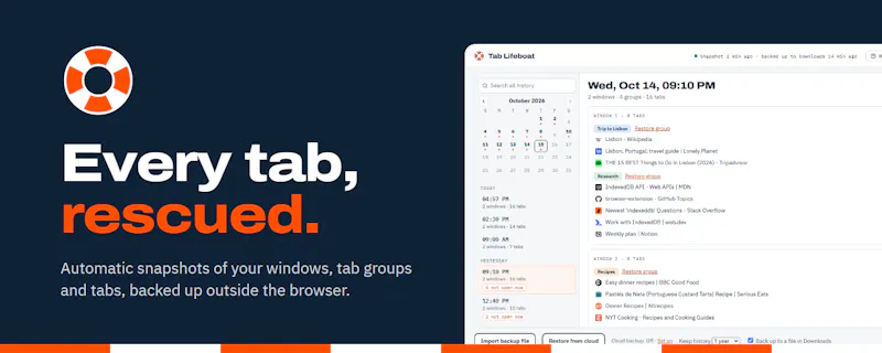 Tab Lifeboat screenshot 2