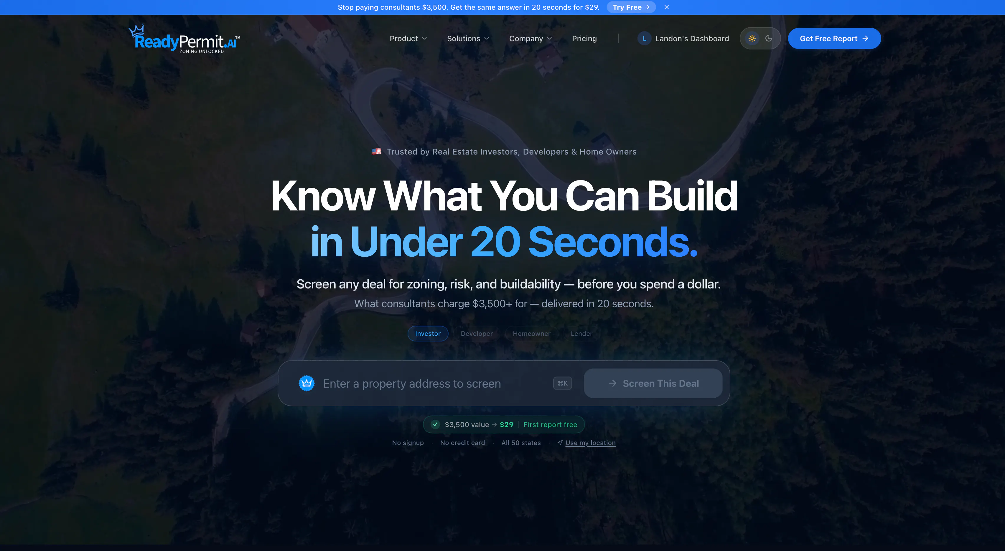 Banner del producto ReadyPermit — AI Property Intelligence