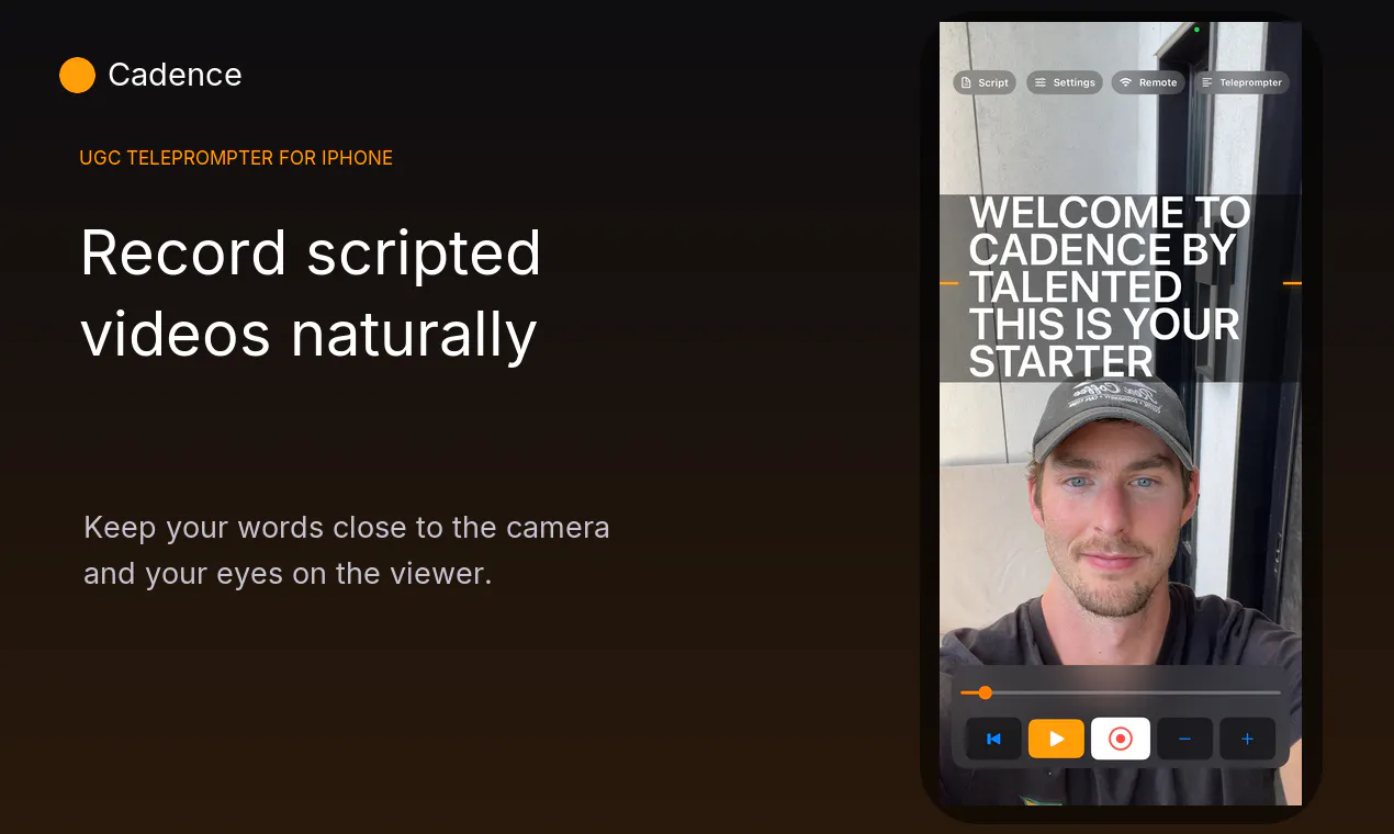 Cadence - UGC Teleprompter gallery image