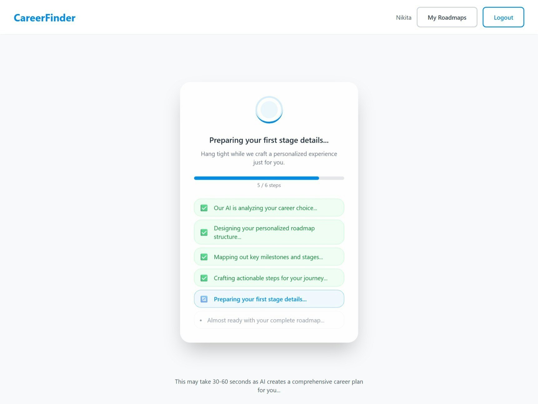Careerfinder – AI Career Roadmap gallery image