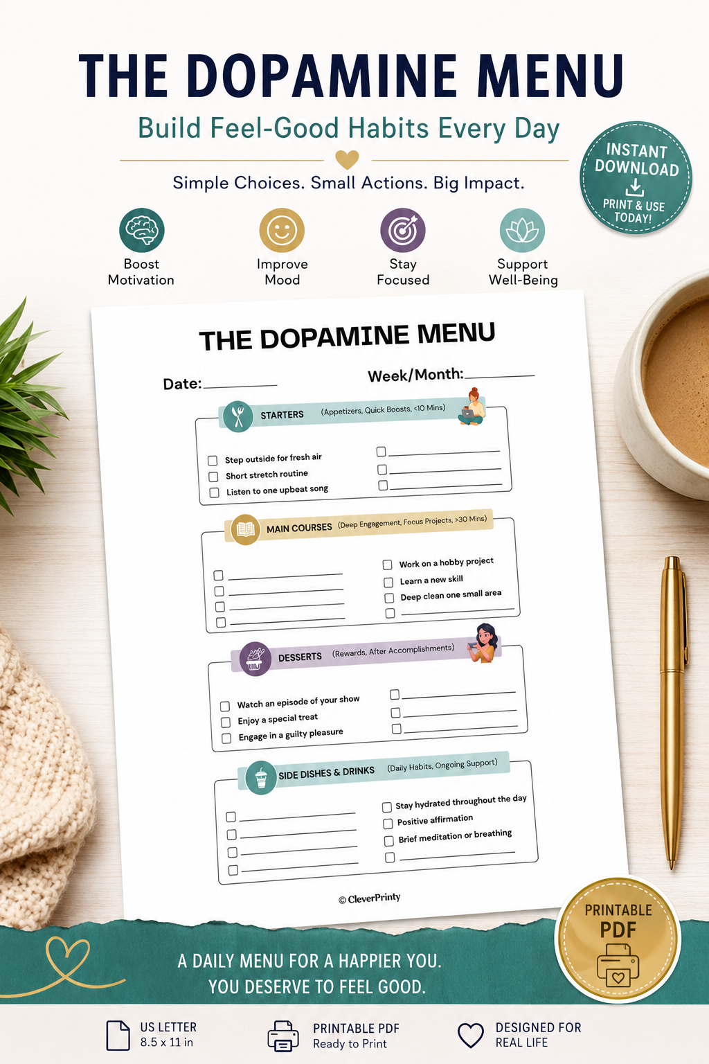 The Dopamine Menu Planner gallery image
