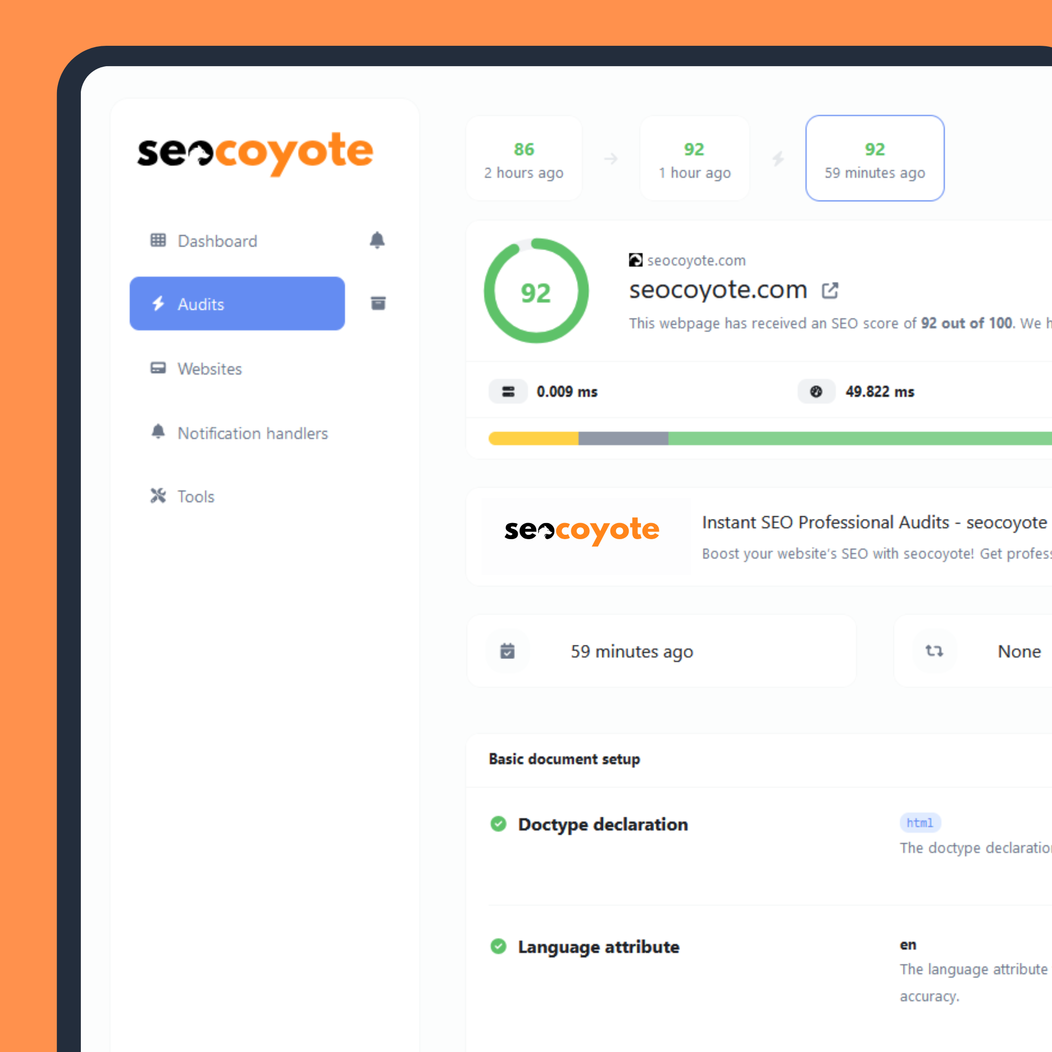 Mídia 1 de Seocoyote - Auditorias profissionais de SEO instantâneas