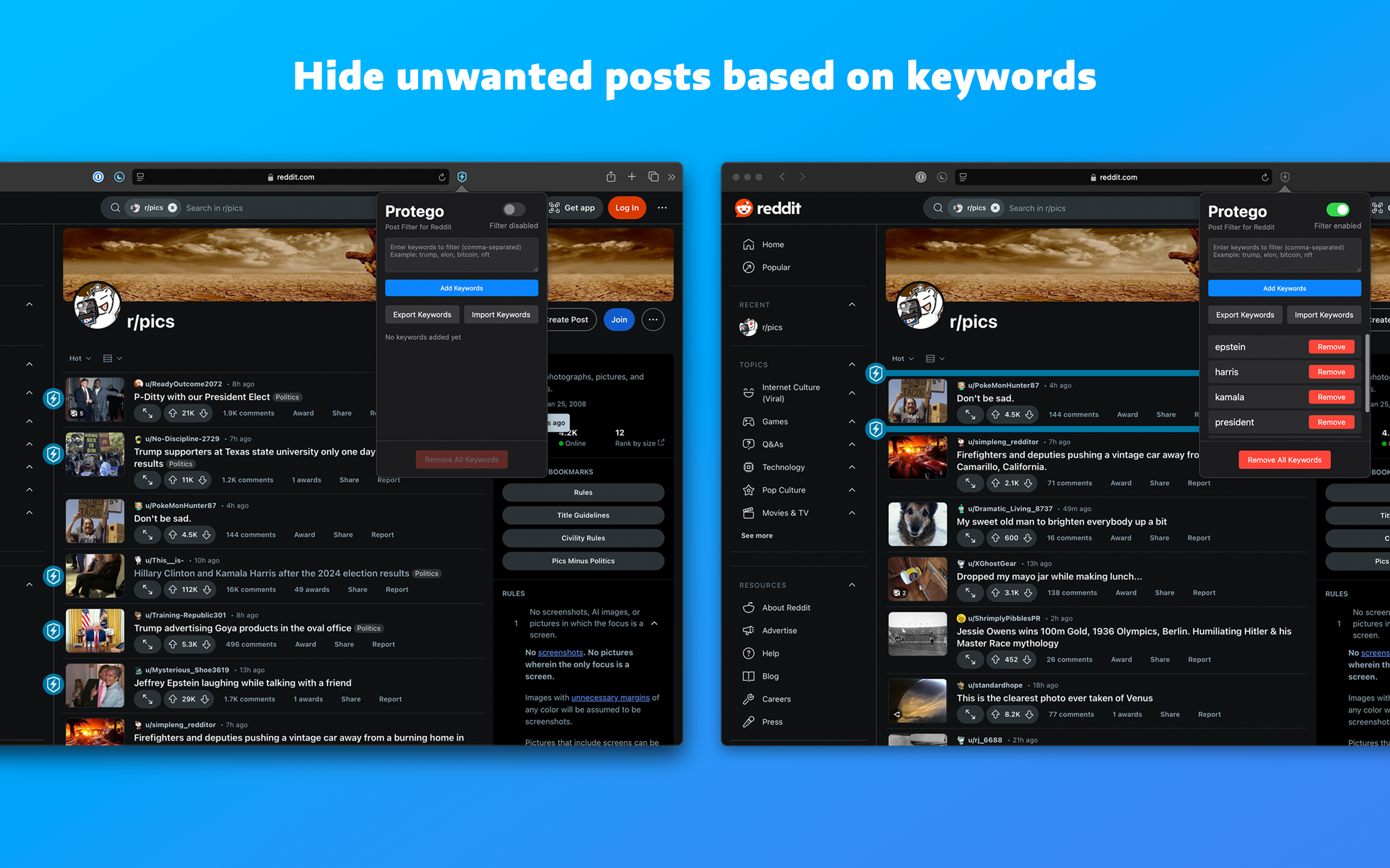 Protego für Reddit - Ein Schildchark für Ihren Reddit -Feed Medien 2