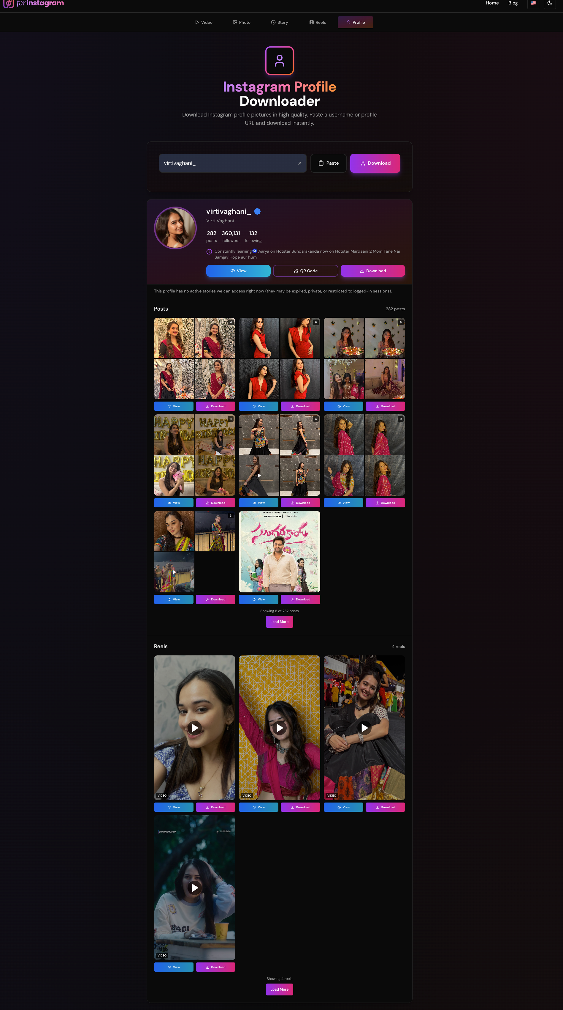 ForInstagram - Screenshot 2 showing product features and functionality