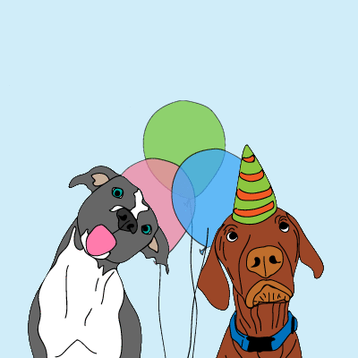birthday dog animated gif