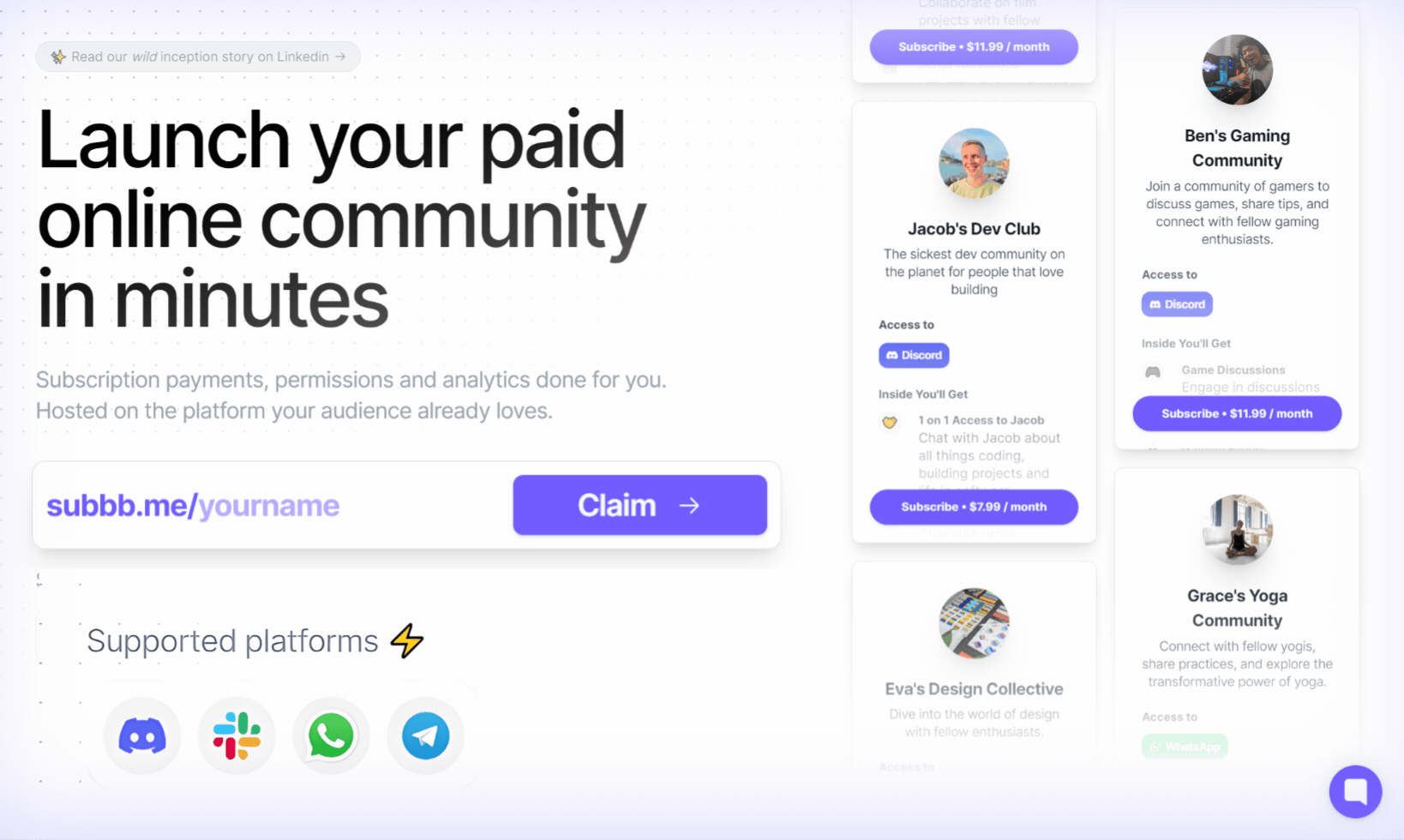 startuptile Subbb.me-Monetize Your Online Community In Minutes