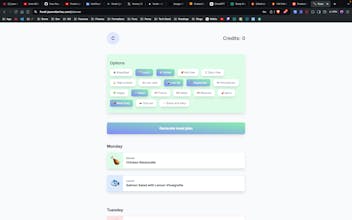 Foodr - AI powered weekly meal plan gallery image