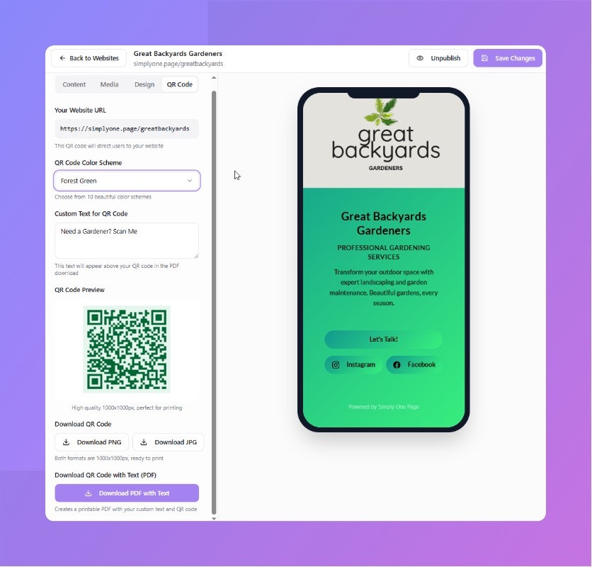 Simply One Page gallery image