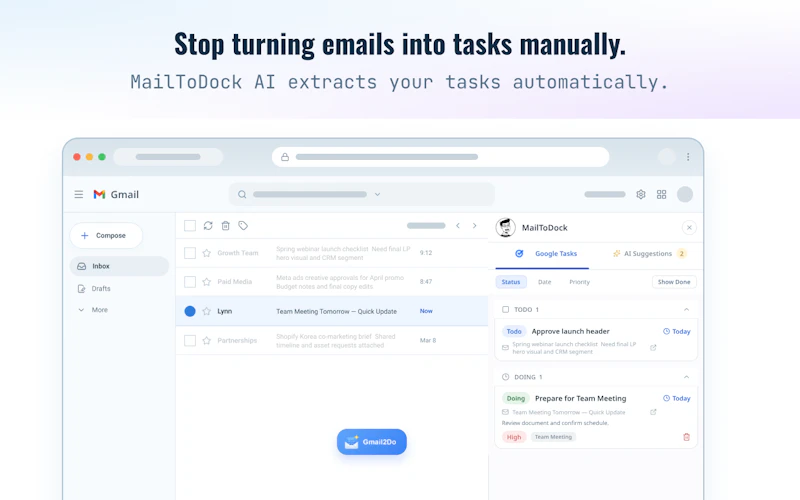 MailToDock screenshot 2