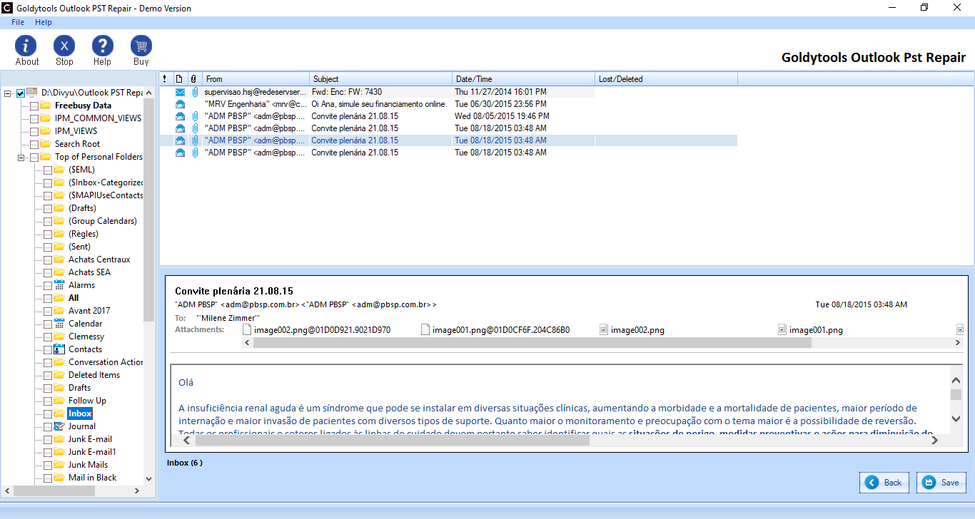 Инструмент ремонта PST Outlook - PST Repair Tool |Goldytools медиа 3