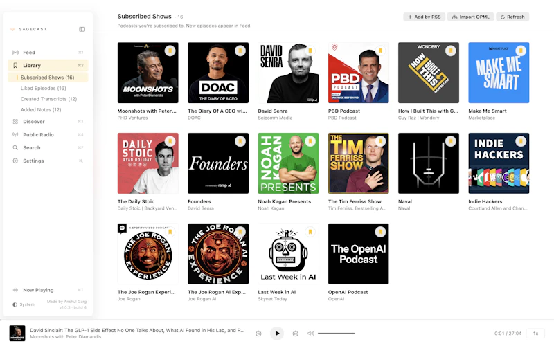 SageCast screenshot 2