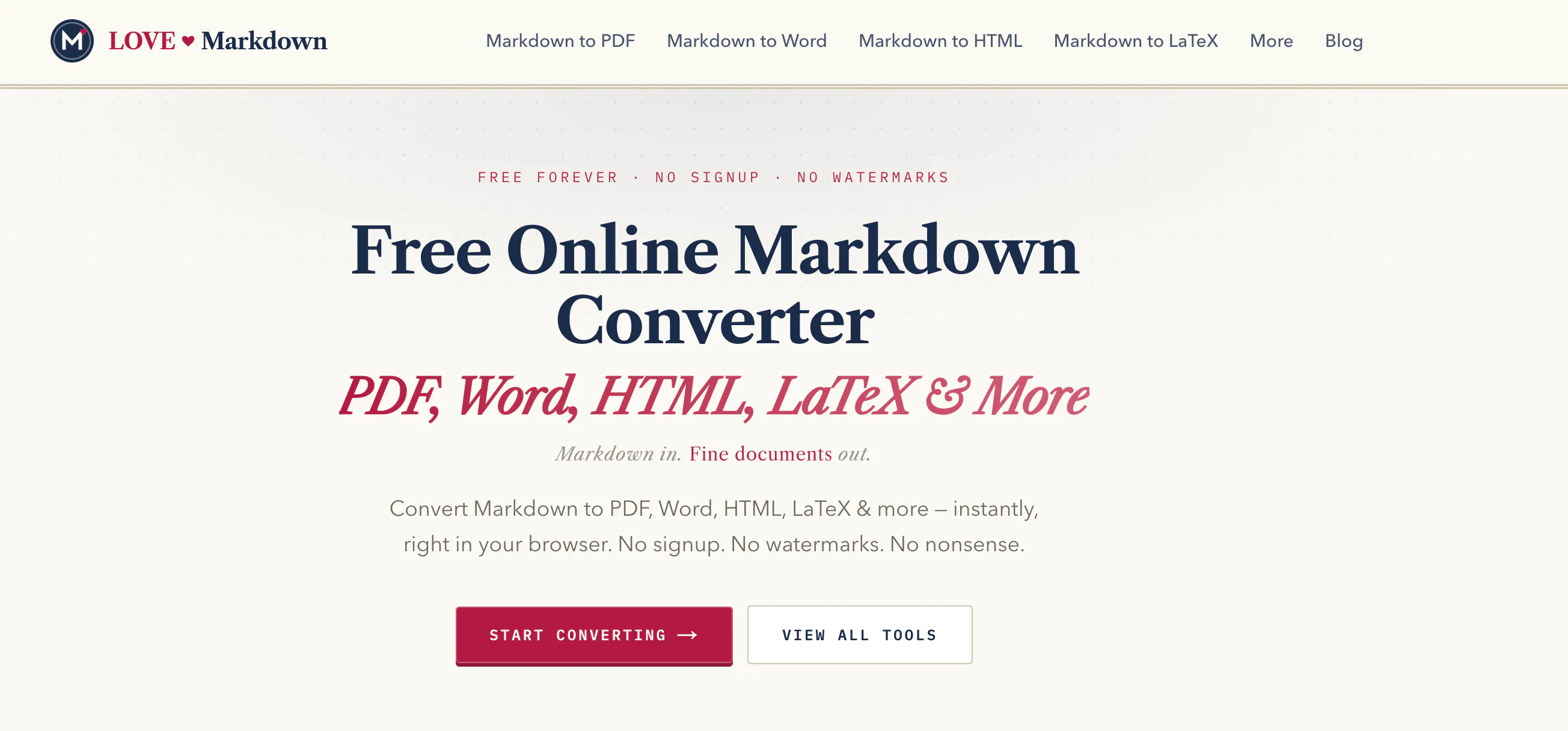 LoveMarkdown screenshot
