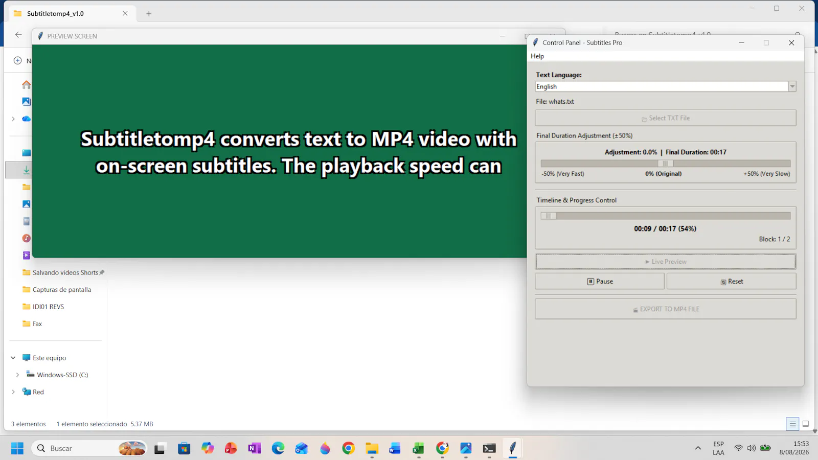 Subtitletomp4 screenshot 3