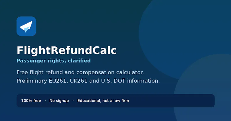 FlightRefundCalc screenshot 1