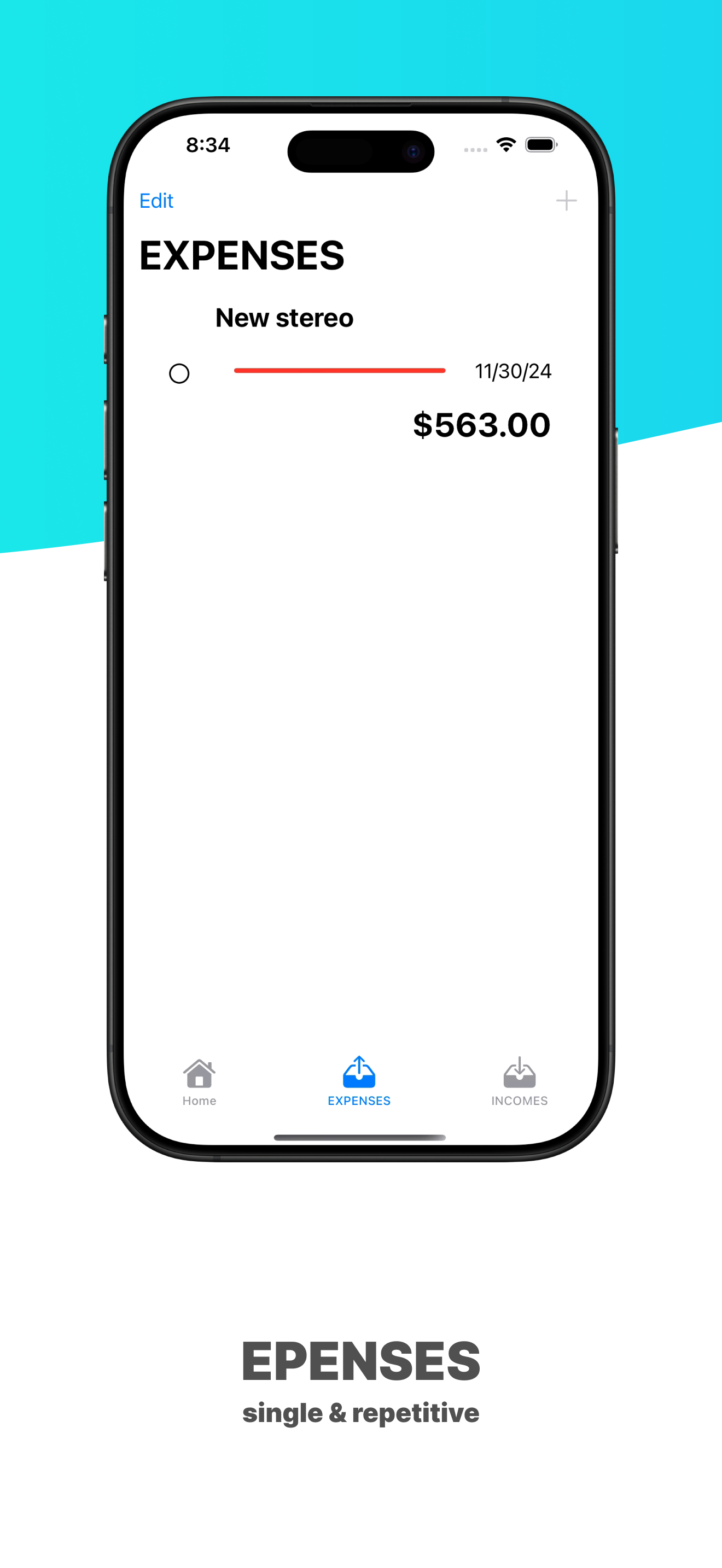 MoneyView iOS 앱 - 이 iOS 앱으로 소득과 비용을 추적하십시오. 미디어 3