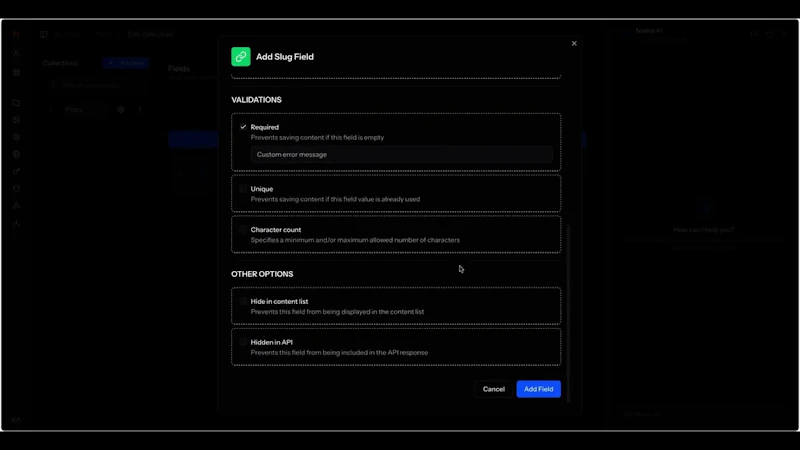 NomaCMS screenshot 1 (video preview)