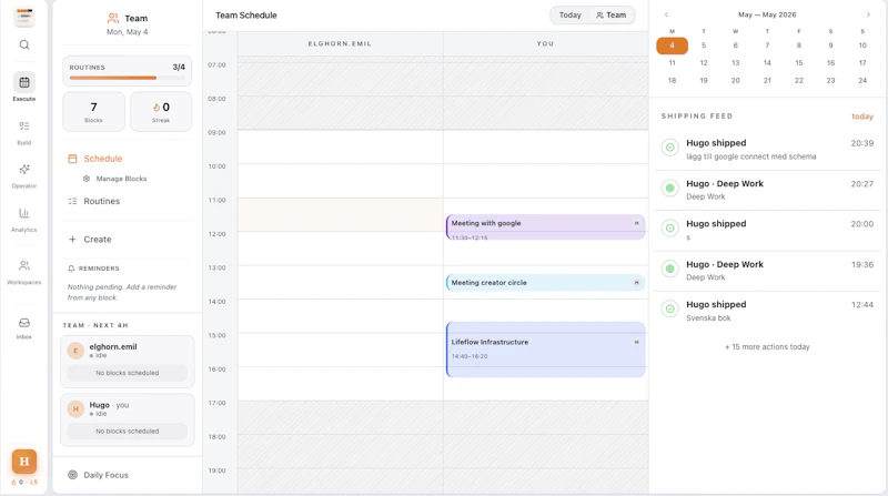 LifeFlow Execution OS screenshot 2