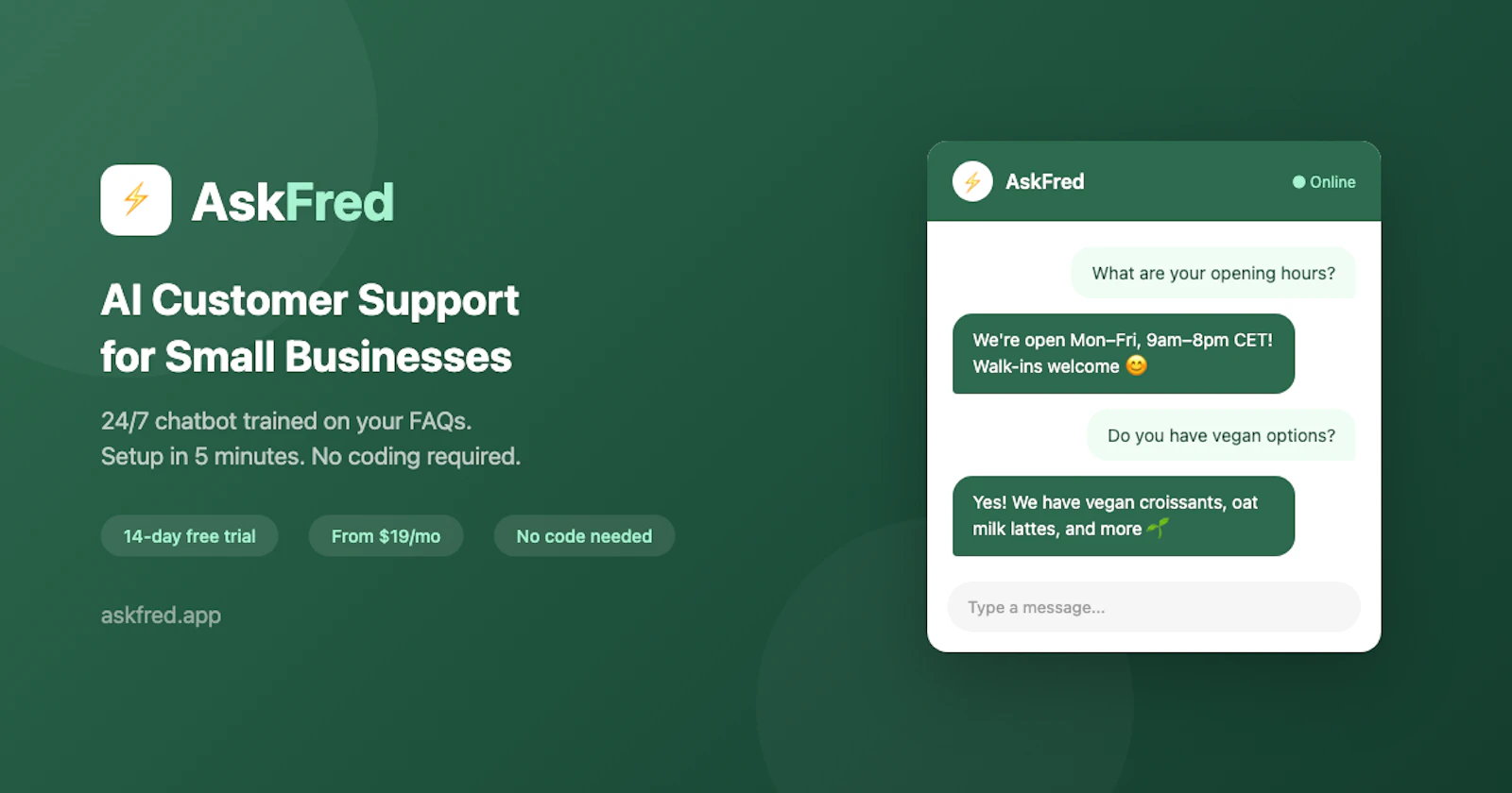 AskFred screenshot 1