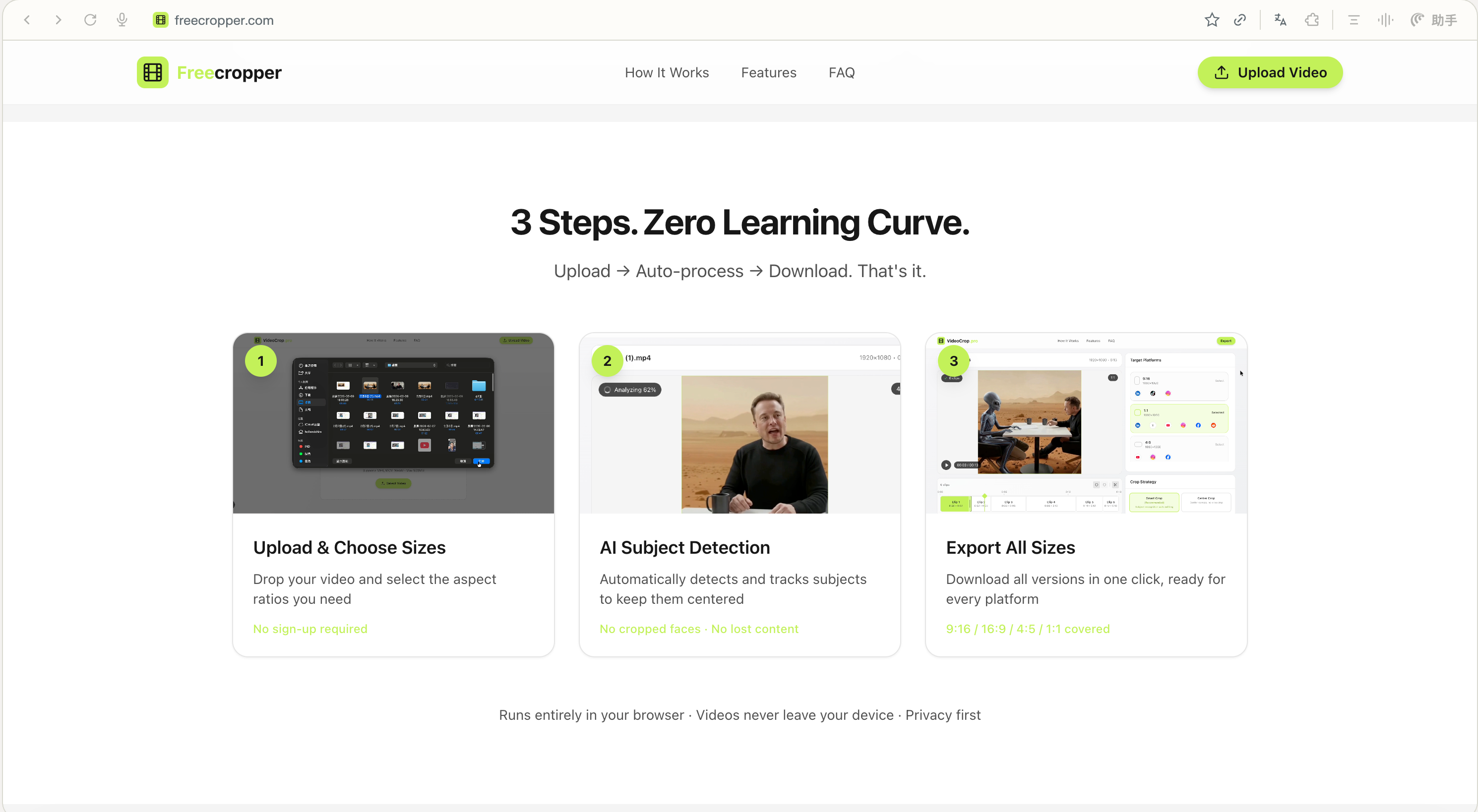 Freecropper – #1 Free video cropper gallery image