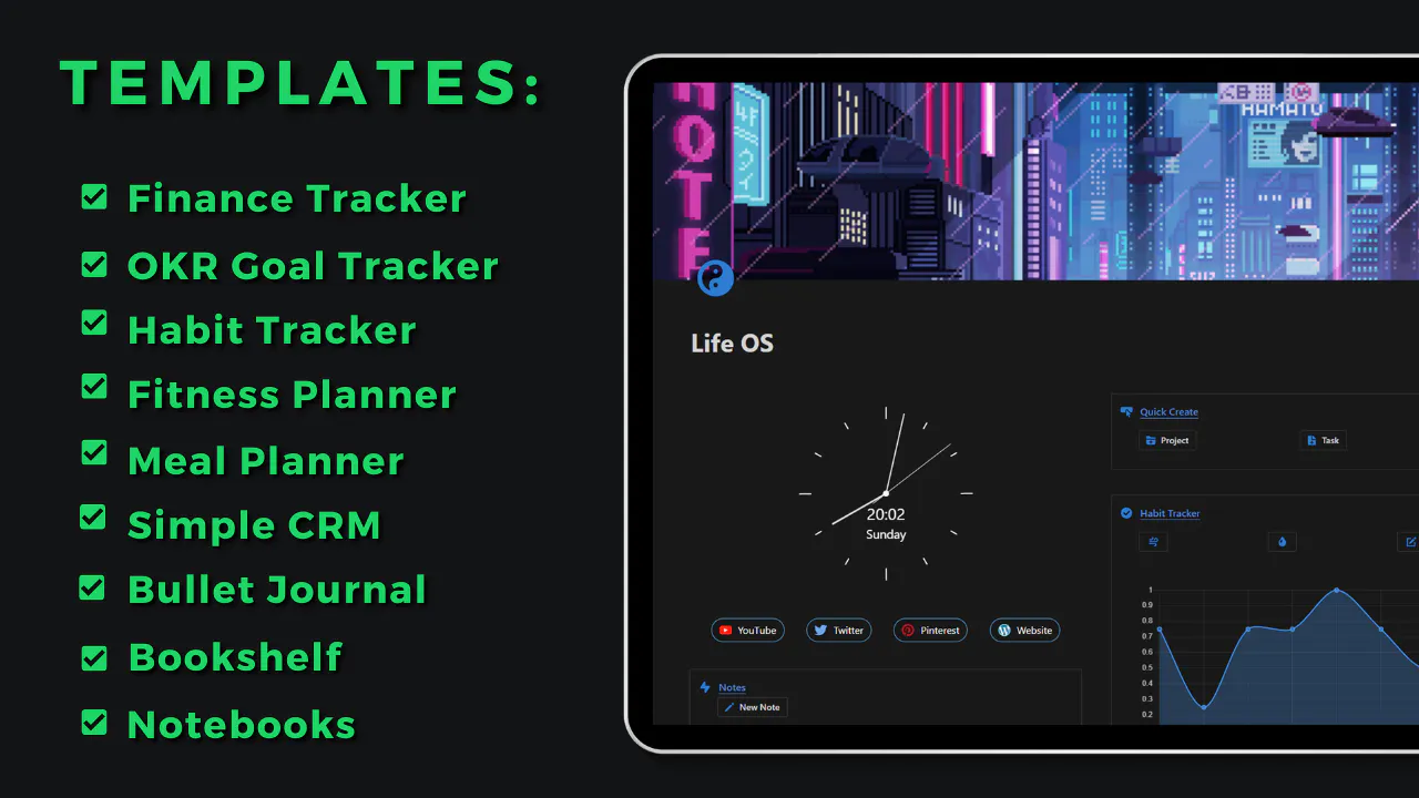 Life Dashboard Examples Life OS Dashboard: The most Aesthetic way to manage your life with ...