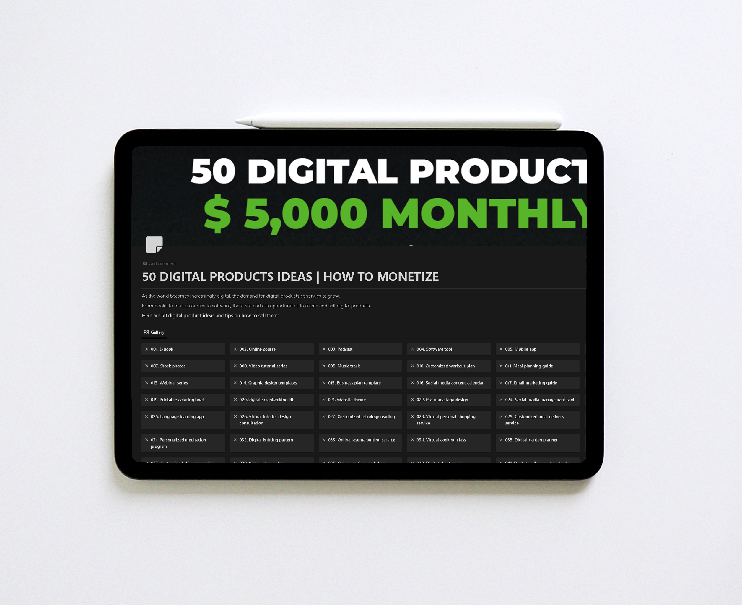 50 prodotti digitali come monetizzare media 1