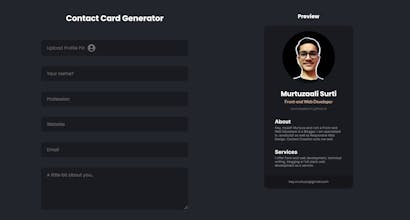 Contact Card Generator gallery image