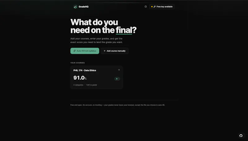 GradeHQ — What do you need on the final? screenshot 3