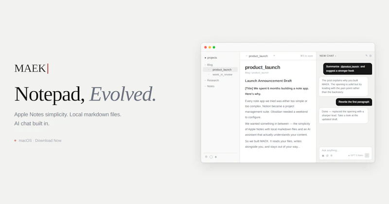 MaekNote — Notepad, Evolved. screenshot 1