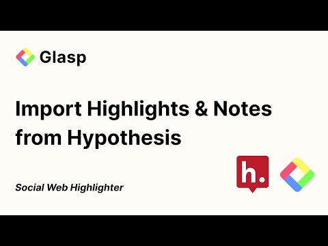 Glasp: Sync Highlights from Hypothesis gallery image