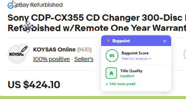 Baypoint ebay Listing Title Analyzer gallery image