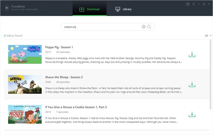 Média Tourboto Amazon Video Downloader - Pour obtenir des émissions de télévision ou des films Prime à MP4 ou MKV en qualité HD. 4
