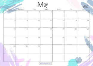 May 2022 Calendars Printable gallery image