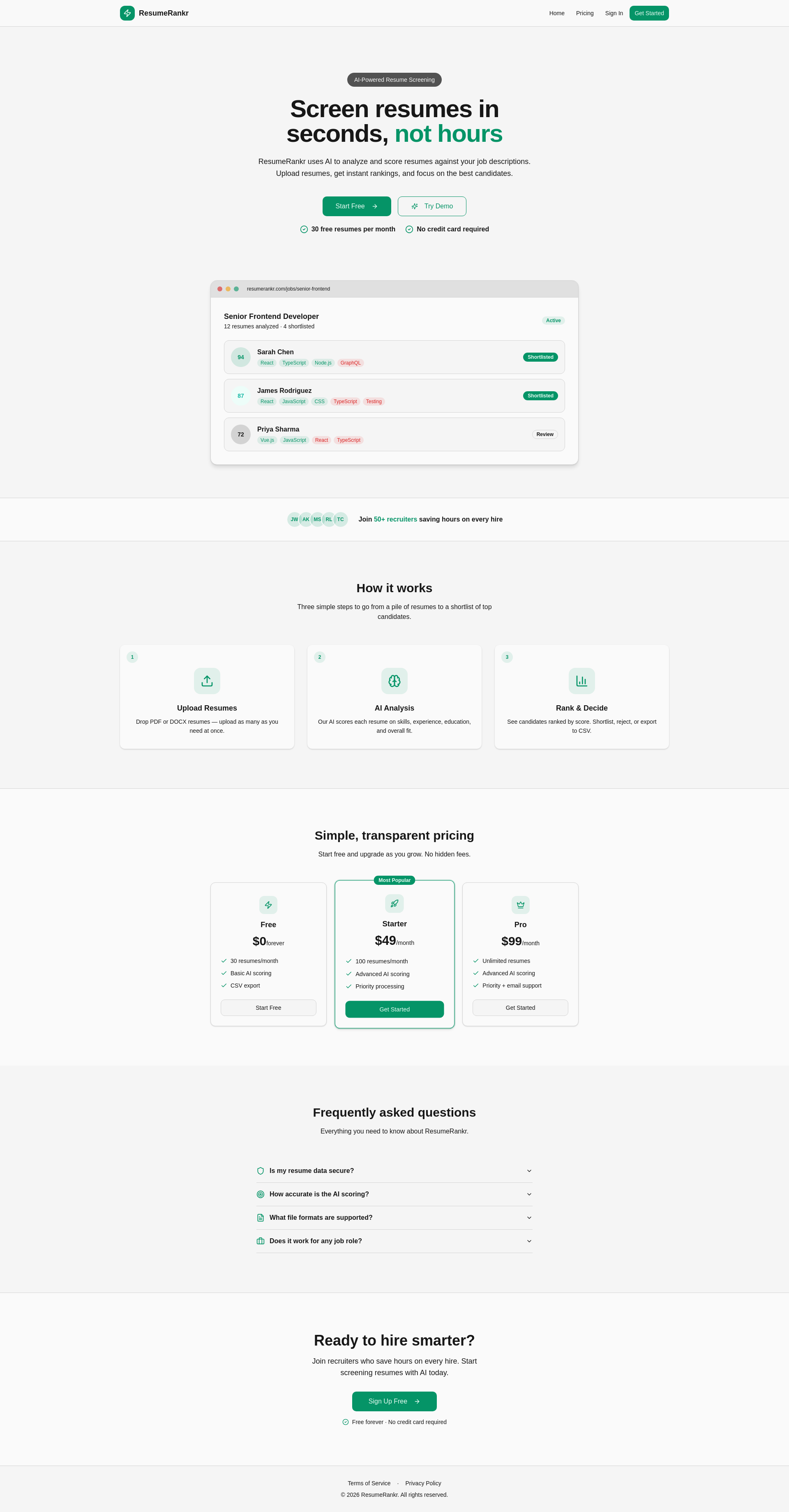 ResumeRankr gallery image