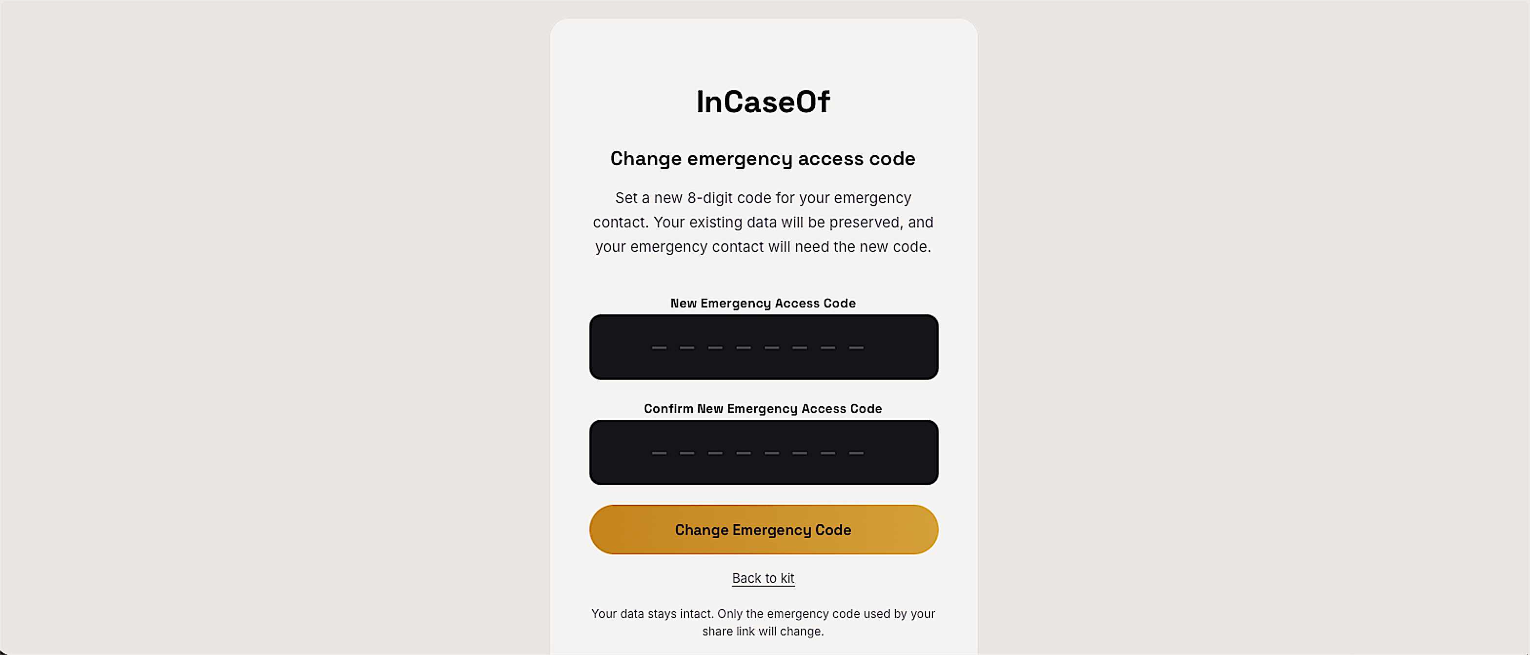 InCaseOf gallery image