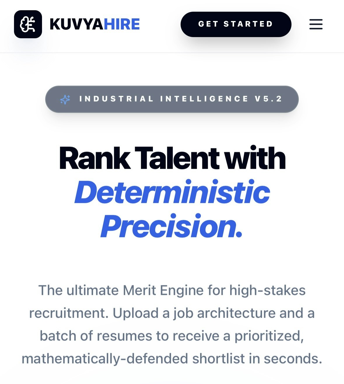 Kuvya Hire - Main product screenshot demonstrating key features and user interface