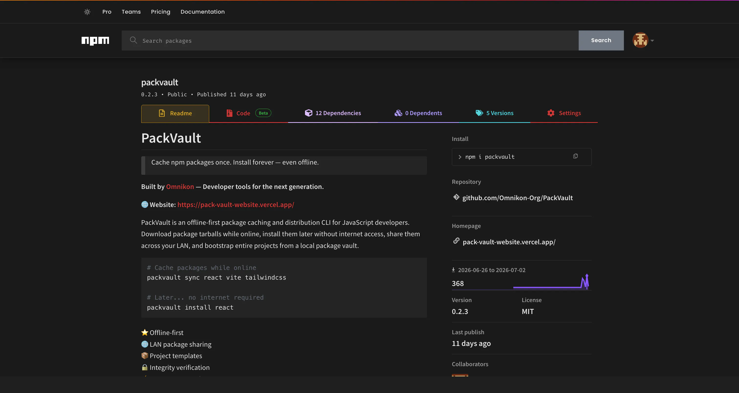 PackVault — Offline Package Management gallery image