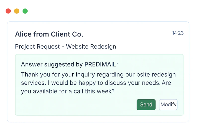 Predimail screenshot 2