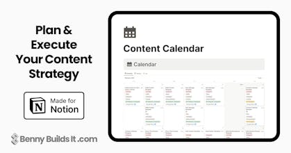 Content Calendar for Notion gallery image