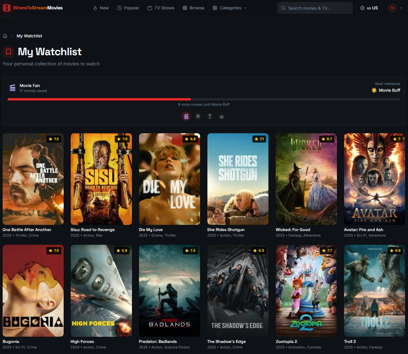 Where To Stream Movies - Screenshot 3 showing product features and functionality